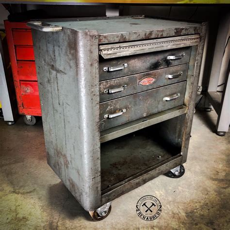 metal vintage craftsman tool box|vintage craftsman rolling tool chest.